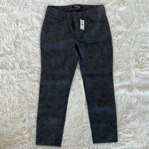 Gray faux leather Express pants